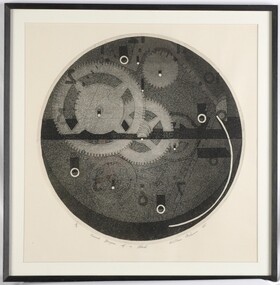 Print, William Anderson, Visual Diagram of a Clock, 1969