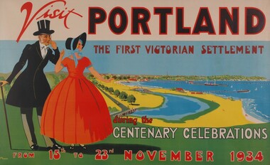 Print - Lithograph, Portland Centenary Celebrations, 1934