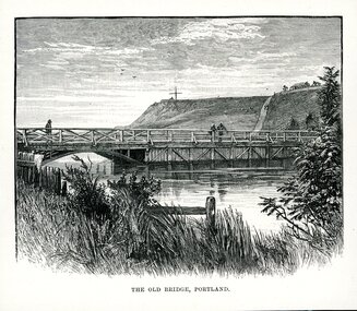 Artwork, other - Illustration, THE OLD BRIDGE, PORTLAND, n.d