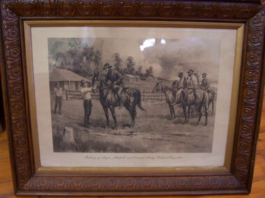 Print, J. Macfarlane et al, Meeting of Major Mitchell and Edward Henty, Portland Bay, 1836, n.d
