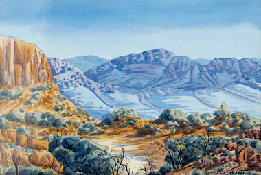 Painting - Watercolour, Gerhard Inkamala, Untitled (Landscape), n.d