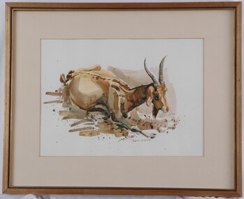 Painting, Robert Ulmann, Goat, c. 1974