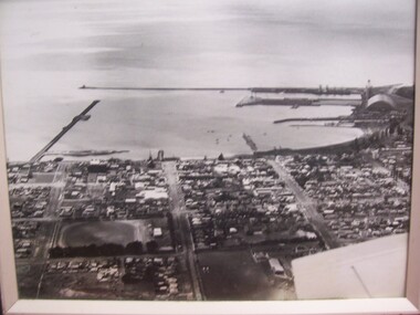 Photograph - Photograph - aerial view of Portland foreshore, 1970s