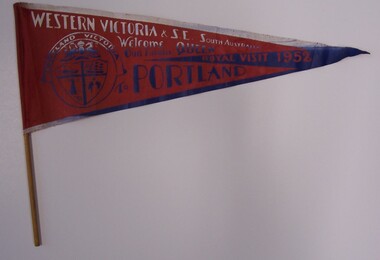 Flag - Flag Pennant - Western Victoria and South-East South Australia Welcome our Future Queen. Royal visit to Portland, 1952, 1952