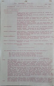 Document - Vida Goldstein - notes, Leslie M. Henderson, M.A. LLB, 1966