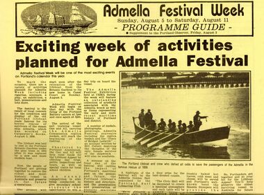 Programme - Programme - Admella Festival Week, 1990, 03/08/1990