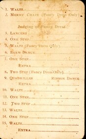 Card - Card - Dance Card - Portland Social Amusement, c. 1923