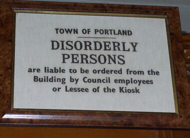 Sign - Sign - Town of Portland. Disorderly Persons, n.d