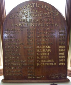 Award - Honour Board - Portland Old Boys Fraternity Honour Board, 1944