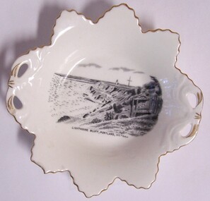 Souvenir - Souvenir Butter Dish - Portland Lighthouse, 1930s