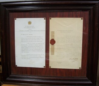 Letter - Letter - Letter from Governor of Victoria to His Worship, The Mayor, Borough of Portland, 1934