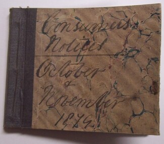 Administrative record - Receipt Book 1879, Borough Gasworks, 1879