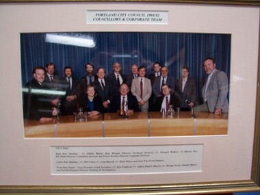 Photograph - Photograph - Portland City Council, 1991/92. Councillors and Corporate Team, 1992