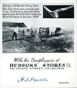 Ephemera - Ephemera - With compliments card, n.d