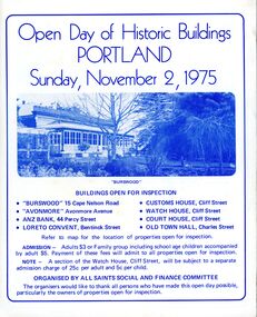 Booklet - Booklet - Program Open day of Historic Buildings Portland, 1975