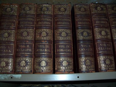 Book - Books, set, Encyclopaedia Britannica, Vols. I, 1898