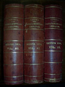 Book, Victorian Parliamentary Debates 1894-1900, 1894-1900