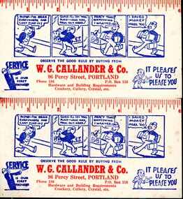 Ephemera - Paper ruler advertisement