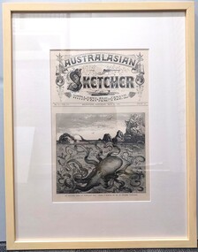 Newspaper, Australasian Sketcher - An Octopus Seen in Portland Bay