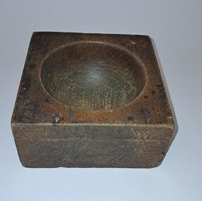 Domestic object - Timber block cheese mould