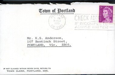 Letter - Envelope, L. Fell, 24/05/1973