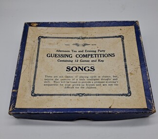 Leisure object - Game - Afternoon Tea and Evening Party Guessing Competitions, 1950s