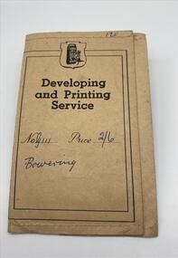 Ephemera - Photograph storage sleeve, unknown