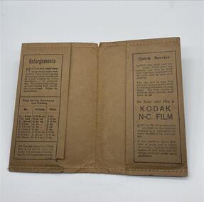 Ephemera - Photograph storage sleeve, unknown