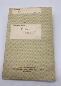 Ephemera - Photograph storage sleeve, unknown