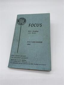 Booklet - Palm size book of bible readings, The Joint Board of Graded Lessons, Focus, bible readings with notes, 1964