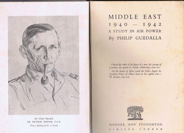 Book, Middle East 1940-1942: a study in air power, 1944_