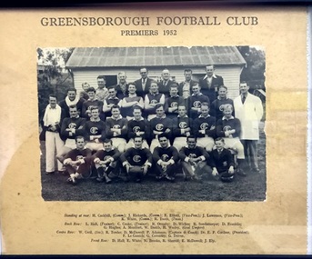 Photograph, Greensborough Football Club Premiers 1952, 1952_