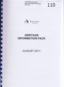 Book, Heritage Information Pack August 2011, 2011_08