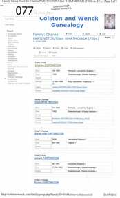 Document - Genealogical chart, Charles Partington/Ellen Whatmough, 2011