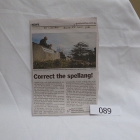 Newspaper clipping, Correct the spellang!, 22/06/2011