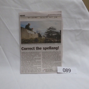 Newspaper - Newspaper clipping, Correct the spellang!, 22/06/2011