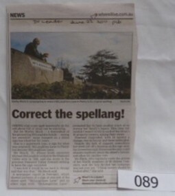 Newspaper - Newspaper clipping, Correct the spellang!, 22/06/2011