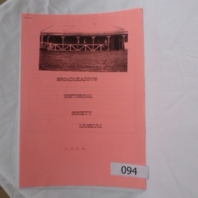 Booklet, Broadmeadows Historical Society Museum, 2006_