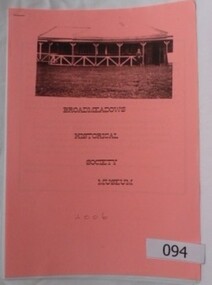 Booklet, Broadmeadows Historical Society Museum, 2006_