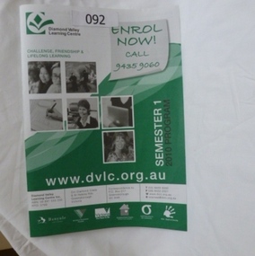 Leaflet, DVLC Semester 1 2010 Program, 2010_