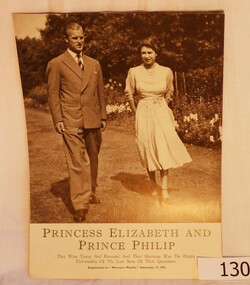 Article - Magazine Clipping, Woman's Weekly, Princess Elizabeth and Prince Philip, 15/12/1951