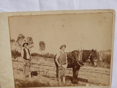Photograph, Tom and Joe Partington at Willis Vale, 1895c