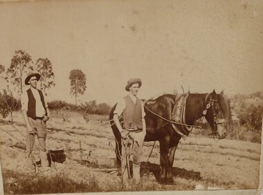 Photograph, Tom and Joe Partington at Willis Vale, 1895c