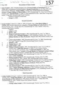 Genealogical document, Descendants of James Iredale, 1822o