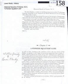 Article, A Pioneer Squatter's Life, 09/04/1837o