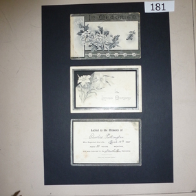 Bereavement Cards, Charles Partington, died March 13th 1905, 13/03/1905