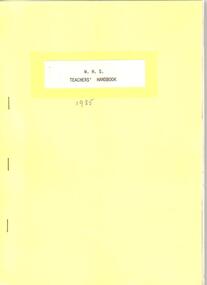 Handbook, Watsonia High School - Teachers/Staff Handbook-Manual 1985, 1985_