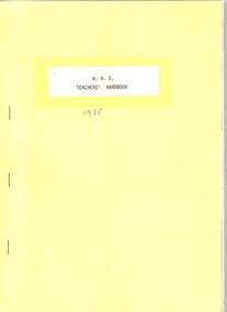 Handbook, Watsonia High School - Teachers/Staff Handbook-Manual 1985, 1985_
