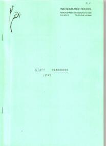 Handbook, Watsonia High School - Teachers/Staff Handbook-Manual 1988, 1988_