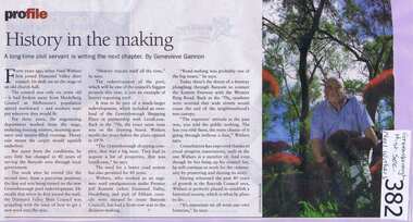 Newspaper clipping, Diamond Valley Leader, History In The Making, 2009_